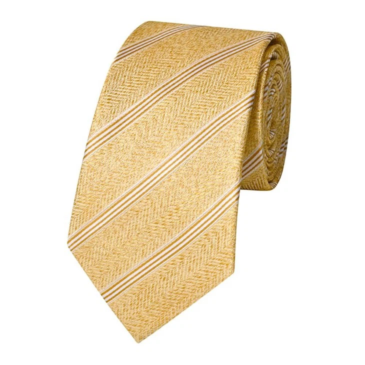YiLi Blue And Brown Striped Silk Tie - Sustainable Stripes