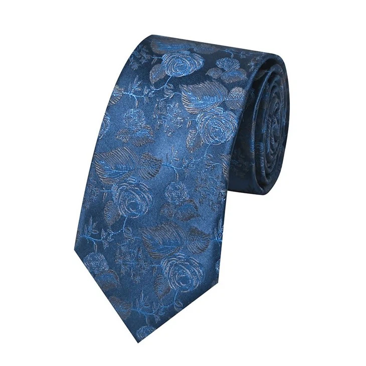 YiLi Floral Jacquard Silk Tie - Sustainable Elegance